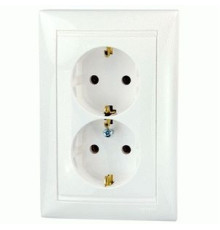 Розетка подвійна Legrand Valena DIY із заземленням білий