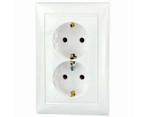 Розетка подвійна Legrand Valena DIY із заземленням білий