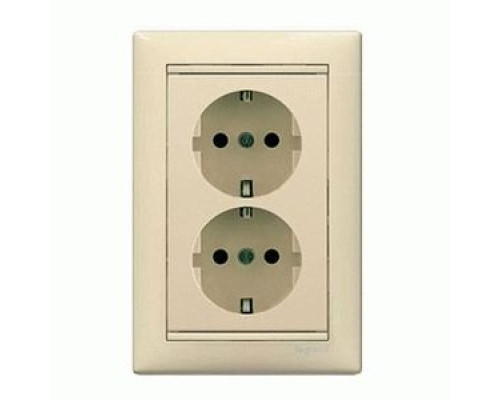 Розетка подвійна Legrand Valena DIY із заземленням слонова кістка