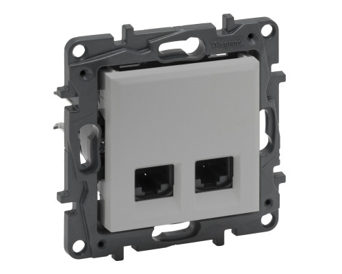 Розетка Legrand Niloe Step інтернет 2XRJ45 CAT6 FTP алюміній
