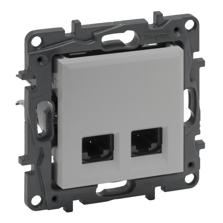 Розетка Legrand Niloe Step інтернет 2XRJ45 CAT6 FTP алюміній · Legrand · uk/rozetka-legrand-niloe-step-internet-2xrj45-cat6-ftp-alyumini