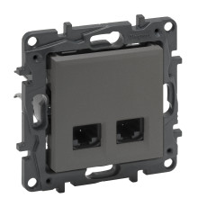 Розетка Legrand Niloe Step інтернет 2XRJ45 CAT6 FTP сталь