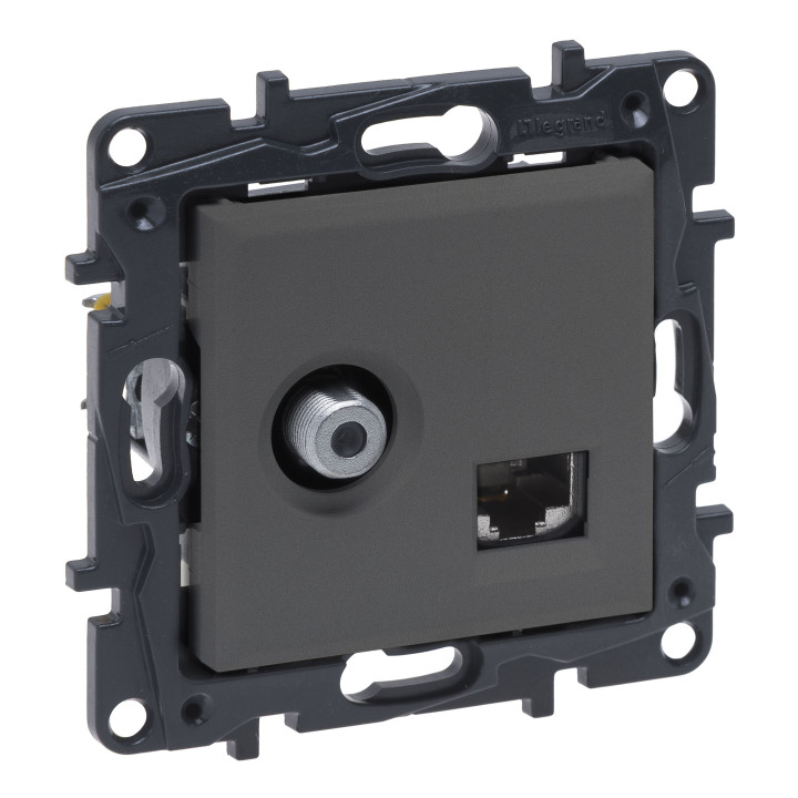 Розетка Legrand Niloe Step комбінована TV тип F та RJ45 CAT6 UTP сталь · Legrand · uk/rozetka-legrand-niloe-step-kombinirovannaya-tv-tip-f-i-rj45-3
