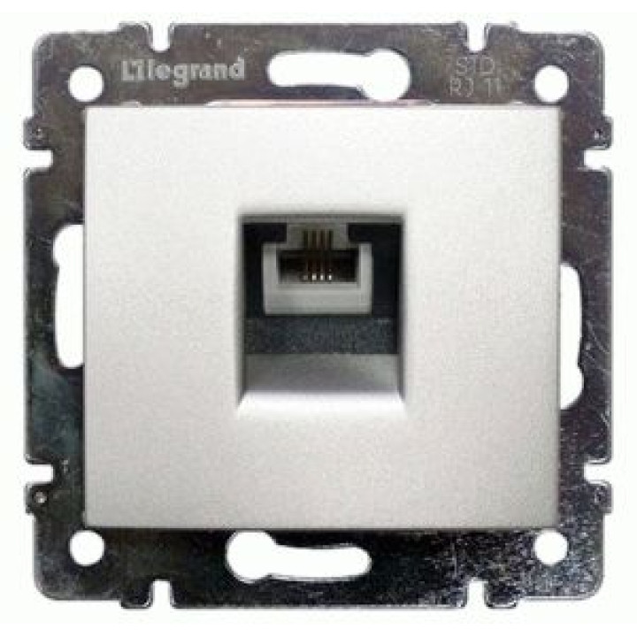 Розетка телефонна Legrand Valena 1хRJ11 кат. 3 алюміній · Legrand · uk/rozetka-telefonnaya-legrand-valena-1hrj11-kat-3-alyuminij-77