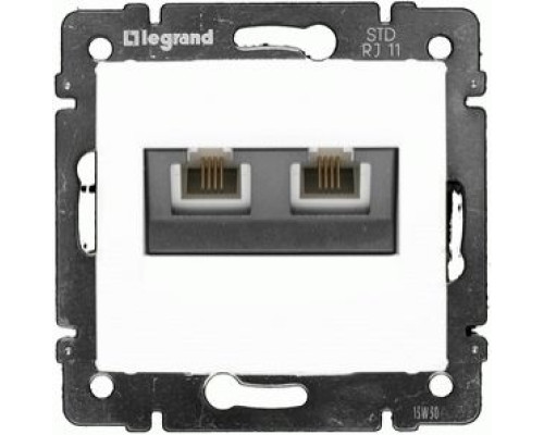 Розетка телефонна Legrand Valena 2хRJ11 кат. 3 білий