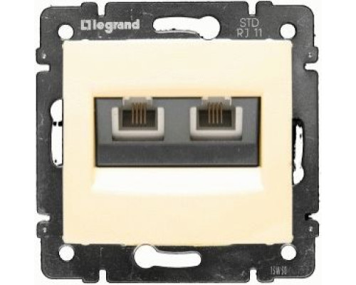 Розетка телефонна Legrand Valena 2хRJ11 кат. 3 слонова кістка