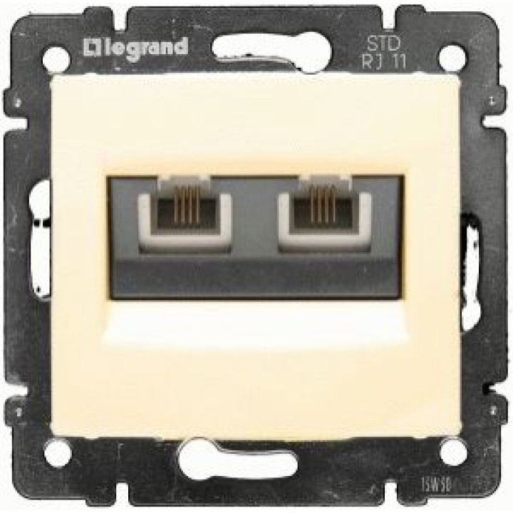 Розетка телефонна Legrand Valena 2хRJ11 кат. 3 слонова кістка · Legrand · uk/rozetka-telefonnaya-legrand-valena-2hrj11-kat-3-slonovaya-ko