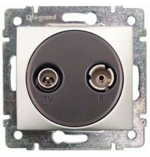 Розетка телевізійна Legrand Valena TV-R 15 дБ зірка алюміній