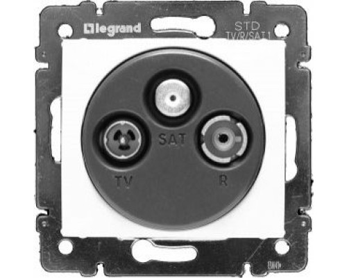 Розетка телевізійна Legrand Valena TV-R-SAT 14 дБ прохідна білий