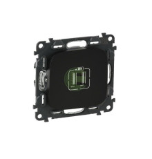 Розетка USB Legrand Valena Allure для зарядки Type-C подвійна антрацит