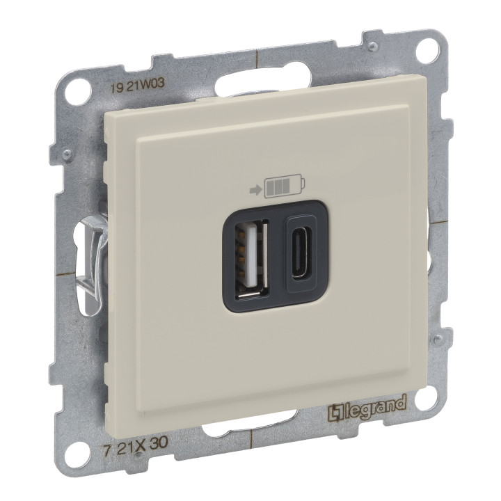 Розетка USB тип А+C 12Вт+15Вт 5В Legrand SUNO слоновая кость · Legrand · uk/rozetka-usb-tip-ac-12vt15vt-5v-legrand-suno-slonova-kistka-72