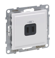 Розетка USB тип С+C 15Вт 5В Legrand SUNO білий