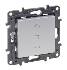 Вимикач Legrand Niloe Step жалюзі 3-позиційний 6А 250 В алюміній