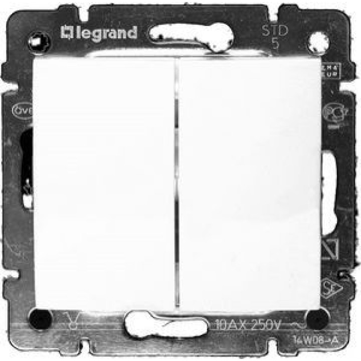 Вимикач Legrand Valena 2-клавішний білий · Legrand · uk/vyklyuchatel-legrand-valena-2-klavishnyj-belyj-694265