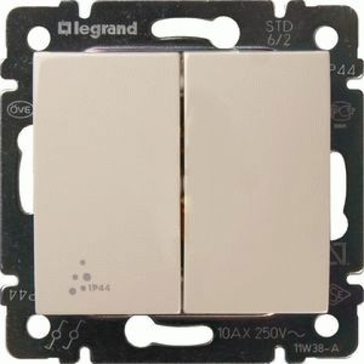 Вимикач Legrand Valena прохідний 2-клавішний ІР44 слонова кістка · Legrand · uk/vyklyuchatel-legrand-valena-prohodnoj-2-klavishnyj-ir44-slon