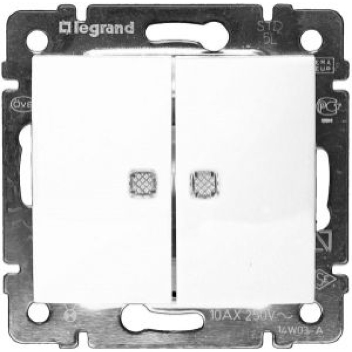 Вимикач Legrand Valena з підсвічуванням 2-клавішний білий · Legrand · uk/vyklyuchatel-legrand-valena-s-podsvetkoj-2-klavishnyj-belyj-1