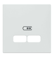 Merten System M для подвійної розетки USB 21А активно-білий