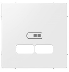 Merten System M для подвійної розетки USB 21А полярно-білий