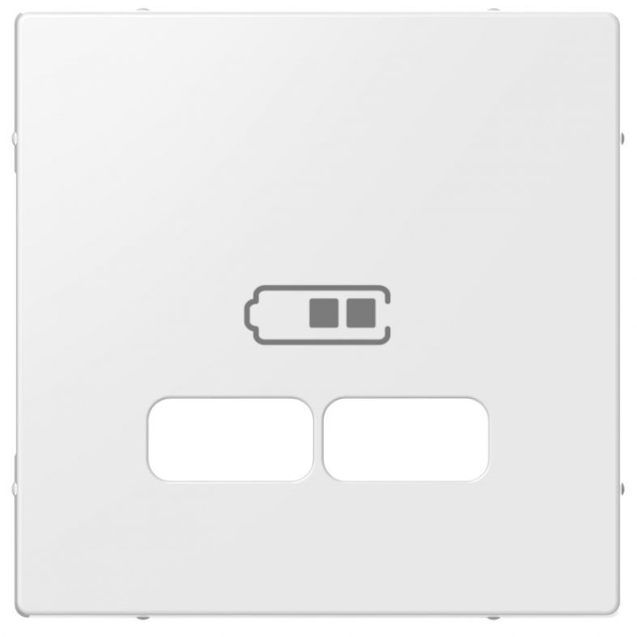 Merten System M для подвійної розетки USB 21А полярно-білий · MERTEN · uk/centralnaya-merten-nakladka-dlya-usb-mehanizma-21a-aktivno-b