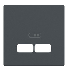 Merten System M для подвійної розетки USB 21А антрацит