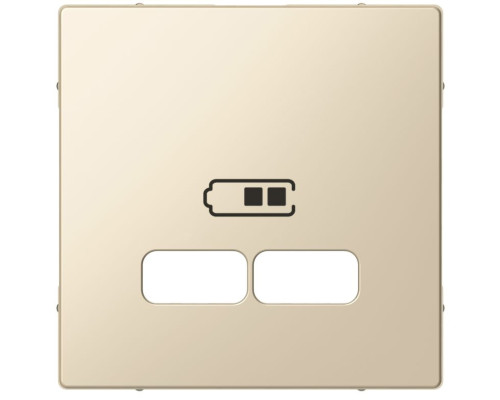 Накладка Merten System M для подвійної розетки USB 21А бежевий