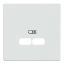 Лицьова панель Merten D-Life для розетки USB білий лотос · MERTEN · uk/centralnaya-nakladka-merten-dlya-usb-mehanizma-21a-bel-lotos