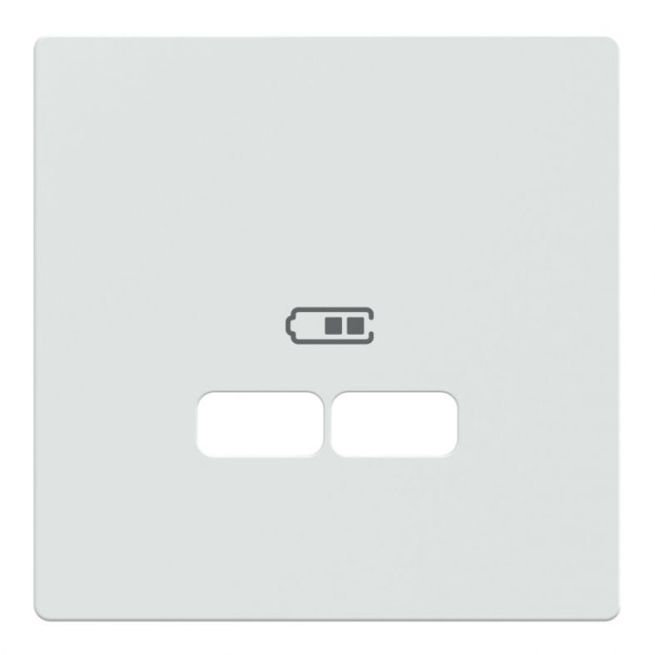 Лицьова панель Merten D-Life для розетки USB білий лотос · MERTEN · uk/centralnaya-nakladka-merten-dlya-usb-mehanizma-21a-bel-lotos