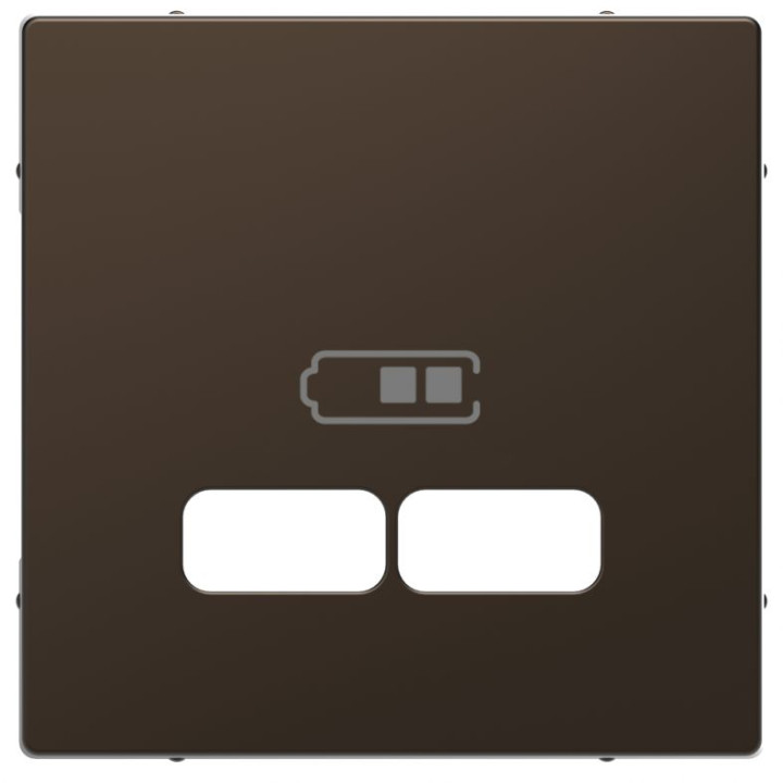 Лицьова панель Merten D-Life для розетки USB мокко · MERTEN · uk/centralnaya-nakladka-merten-dlya-usb-mehanizma-21a-mokko-mtn