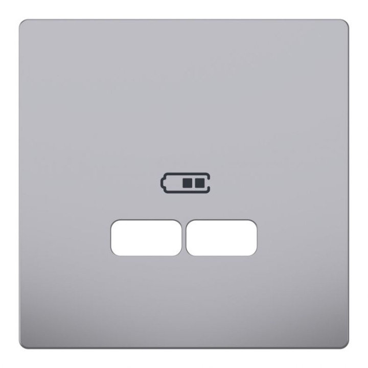 Лицьова панель Merten D-Life для розетки USB нержавіюча сталь · MERTEN · uk/centralnaya-nakladka-merten-dlya-usb-mehanizma-21a-nerstal-m