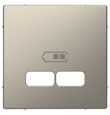 Лицьова панель Merten D-Life для розетки USB нікель