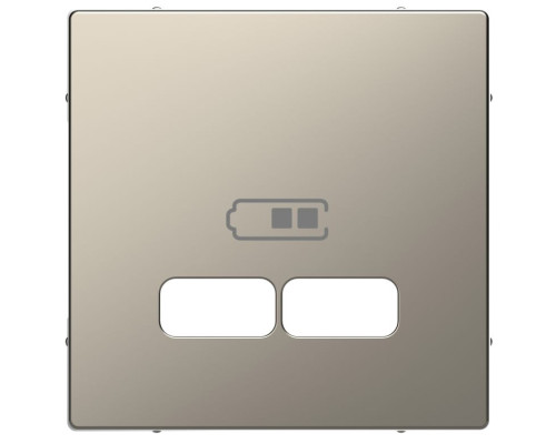 Лицьова панель Merten D-Life для розетки USB нікель