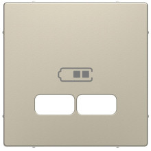 Лицьова панель Merten D-Life для USB-розетки цукру · MERTEN · uk/centralnaya-nakladka-merten-dlya-usb-mehanizma-21a-sahara-mt