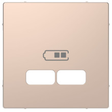 Лицьова панель Merten D-Life для розетки USB шампань · MERTEN · uk/centralnaya-nakladka-merten-dlya-usb-mehanizma-21a-shampan-m