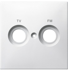 Центральна плата Merten для розетки з маркуванням FM ТА TV полярно-білий