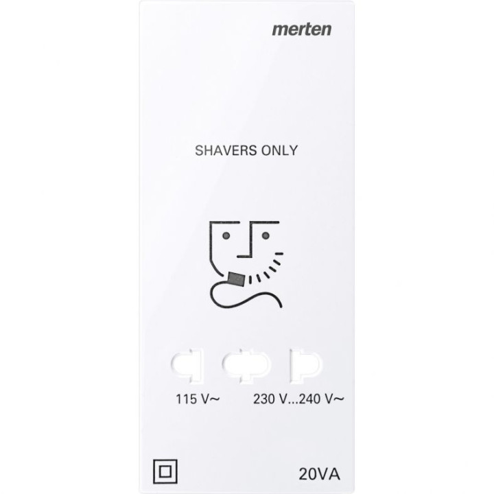 Лицьова панель Merten для розетки для гоління білий лотос · MERTEN · uk/litsova-panel-dlya-rozetki-dlya-golinnya-bilij-lotos