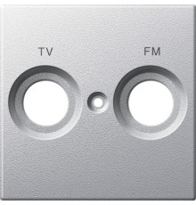 Накладка антеною розетки Merten двопостовий TV + FM алюміній