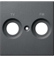 Накладка антеною розетки Merten двопостовий TV + FM антрацит