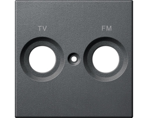 Накладка антеною розетки Merten двопостовий TV + FM антрацит