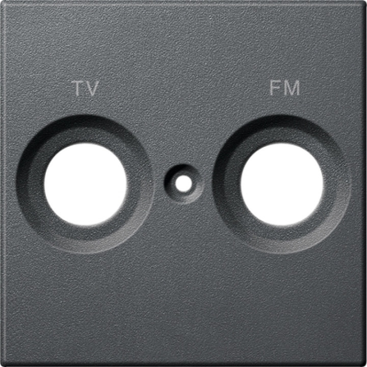 Накладка антеною розетки Merten двопостовий TV + FM антрацит · MERTEN · uk/nakladka-antennoj-rozetki-merten-dvopostovaya-tvfm-antracit