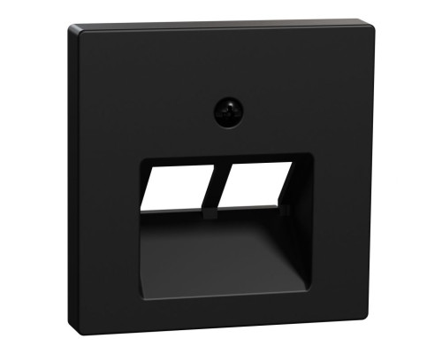 Накладка для 2-постової розетки RJ45 чорний матовий Merten System M