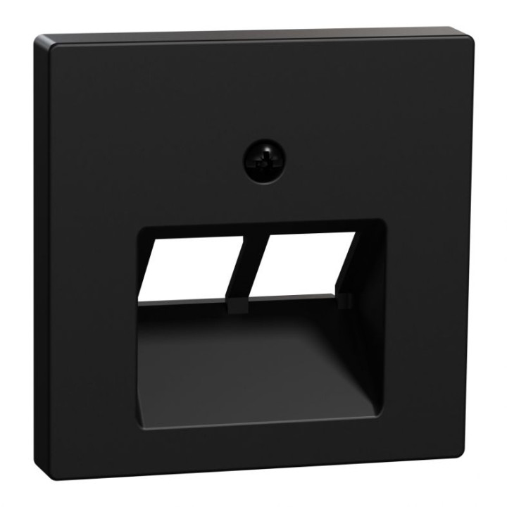 Накладка для 2-постової розетки RJ45 чорний матовий Merten System M · MERTEN · uk/nakladka-dlya-2-postovoji-rozetki-rj45-chornij-matovij-merten