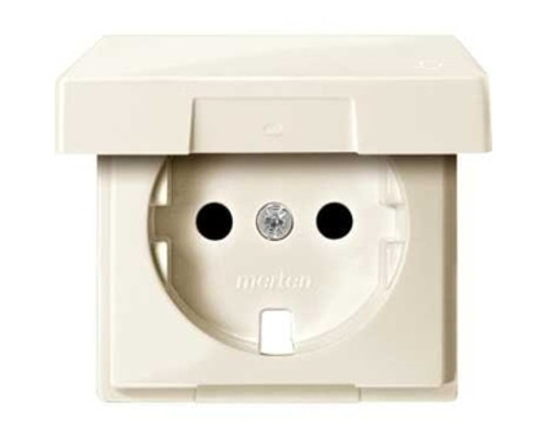 Накладка для розетки з кришкою Merten SCHUKO бежевий
