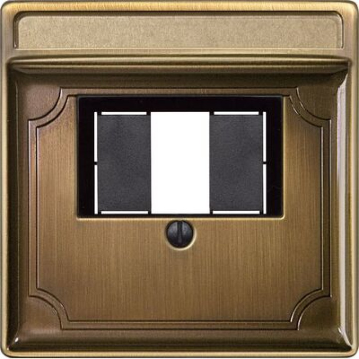 Накладка Merten для телефонної розетки ТАЕ антична латуль · MERTEN · uk/nakladka-merten-dlya-telefonnoj-rozetki-tae-antichnaya-latul