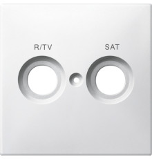 Накладка Merten розетки з маркуванням R/TV + SAT полярно-білий