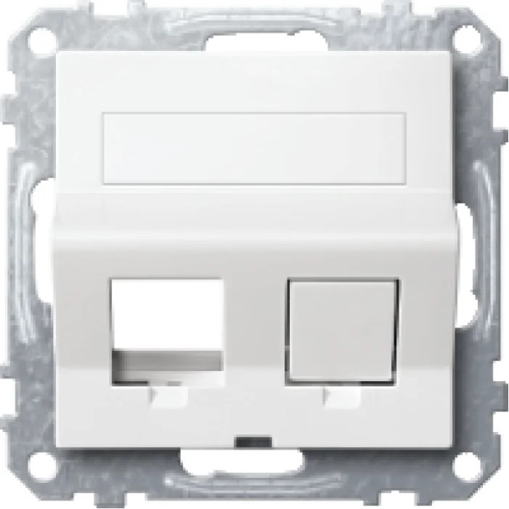 Плата похила Merten для Keystone RJ45 полярно-білий · MERTEN · uk/plata-naklonnaya-merten-dlya-keystone-rj45-polyarno-belyj-mt