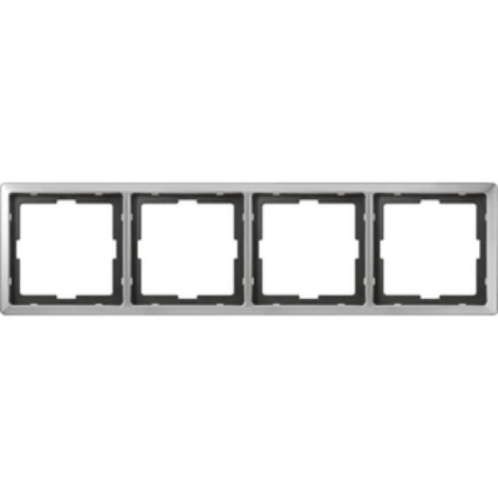 Рамка 4-постова ARTEC, сталь Merten · MERTEN · uk/ramka-4-postovaya-artecstal-merten-mtn481446