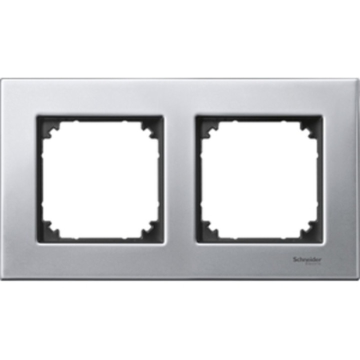 Рамка Merten металева 2-постова M-ELEGANCE платина · MERTEN · uk/ramka-merten-metallicheskaya-2-postovaya-m-elegance-platina