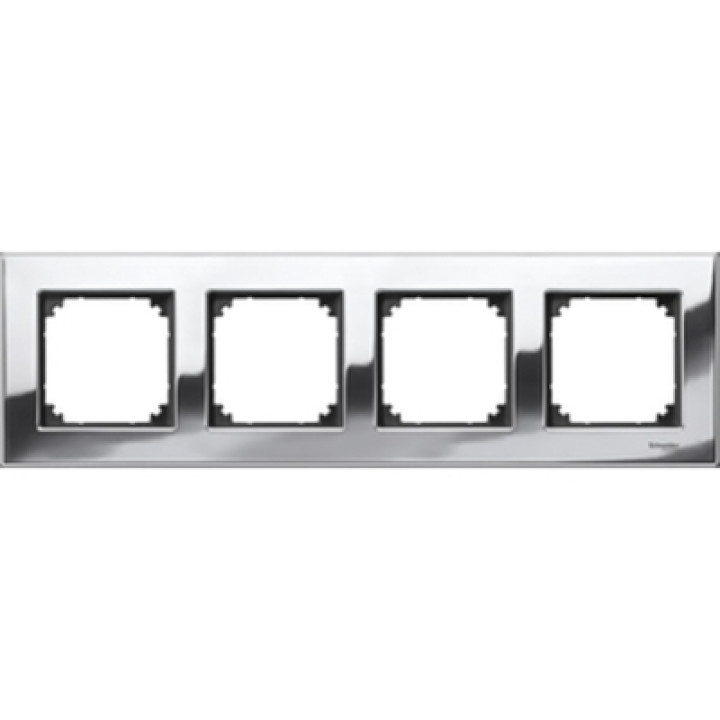 Рамка Merten металева 4-постова M-ELEGANCE хром · MERTEN · uk/ramka-merten-metallicheskaya-4-postovaya-m-elegance-hrom-mtn