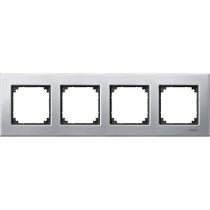 Рамка Merten металева 4-постова M-ELEGANCE платина · MERTEN · uk/ramka-merten-metallicheskaya-4-postovaya-m-elegance-platina