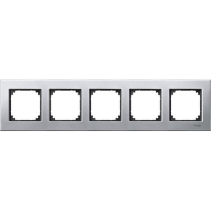 Рамка Merten металева 5-постова M-ELEGANCE платина · MERTEN · uk/ramka-merten-metallicheskaya-5-postovaya-m-elegance-platina